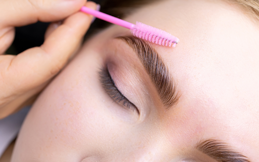 Healed brows during the fading phase, looking lighter and softer