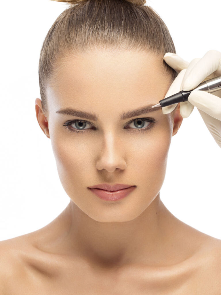 lose-up of natural-looking healed results after eyebrow semi permanent make up in Auckland